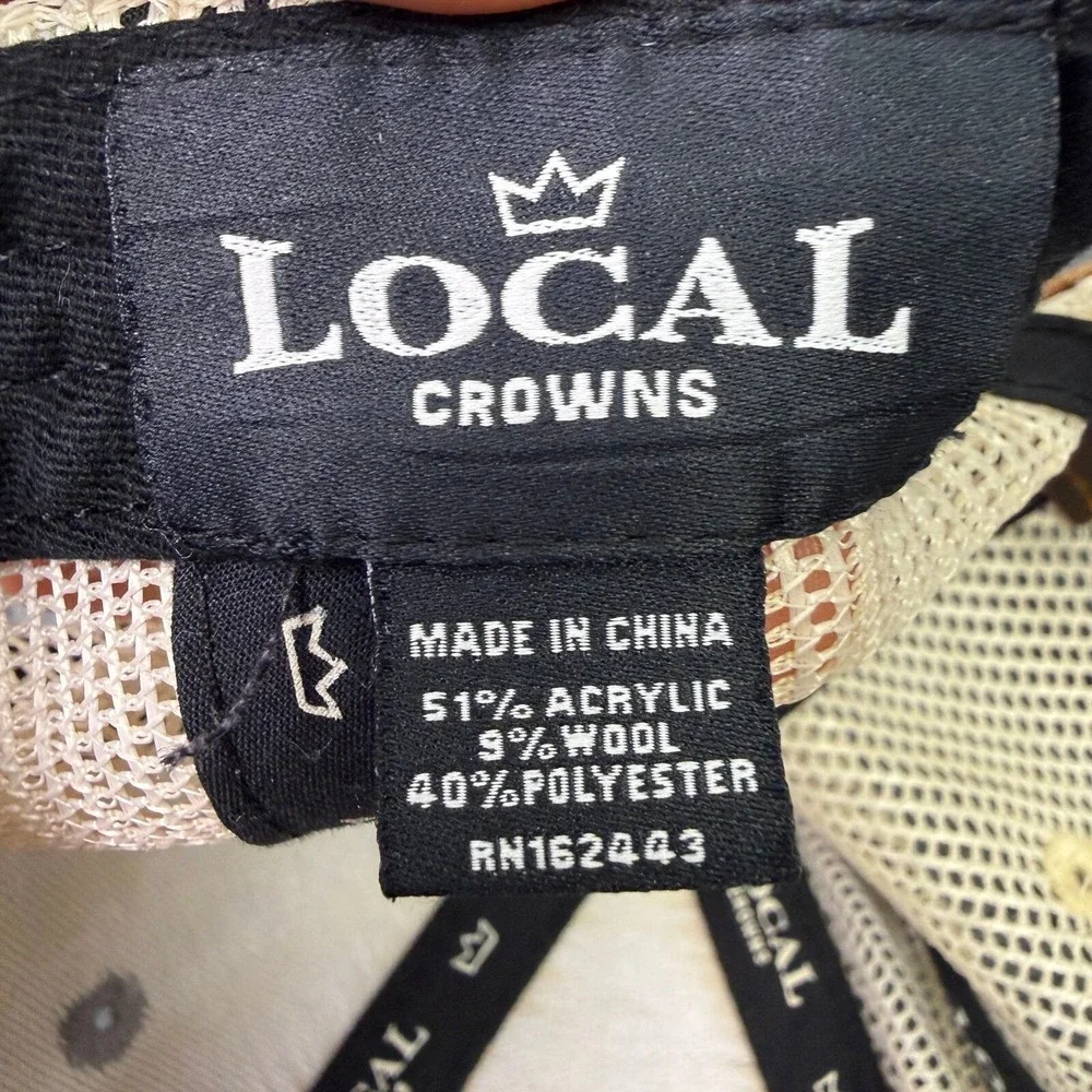 Local Crowns Wolf American Flag Trucker Hat Grey Mesh Snapback Cap 1282